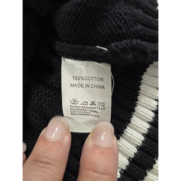 Black Cable Knit Sweater Vest Mens XL Cotton Fall Winter Preppy Golf Collegiate - Picture 6 of 7